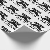 グルームクルー結婚バチュラーパーティブラックギフト ラッピングペーパー (角)