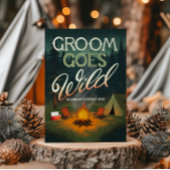 グルームゴワイルドバチュラーパーティキャンプ招待状 招待状