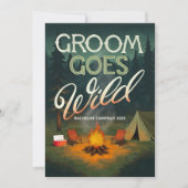 グルームゴワイルドバチュラーパーティキャンプ招待状 招待状 (正面)