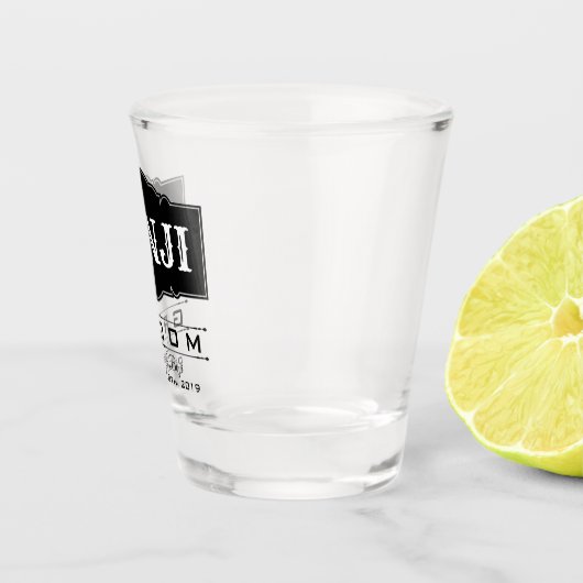 グルームショットパーソナライズされたガラス ショットグラス (右)