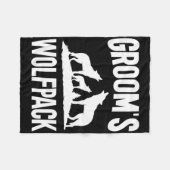 グルームスクワットウォフパック フリースブランケット (正面(横))