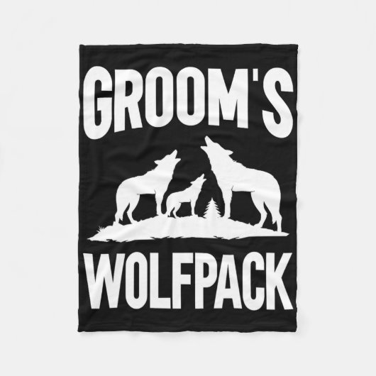 グルームスクワットウォフパック フリースブランケット (正面)