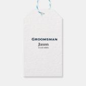 グルームスクワッド グルームズマン バチェロレッテパーティー [名前を入力] ギフトタグ (裏面)