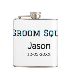グルームスクワッド グルームズマン バチェロレッテパーティー [名前を入力] フラスク