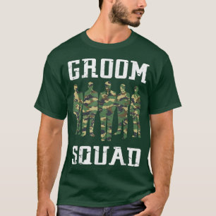 グルームスクワッドT カモ バチェラーパーティー カモ グルームT Tシャツ
