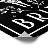 グルームスケルトンゴシックハロウィーン結婚婚約 ポスター (角)