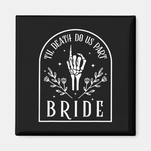 グルームスケルトンゴシックハロウィーン結婚婚約 マグネット (正面)