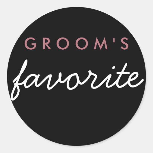 グルームステッお気に入りのクの結婚バラ金ゴールドブラック ラウンドシール (正面)