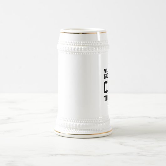 グルームスマンの提案がチおもしろいュグ結婚さんの ビールジョッキ (中央)