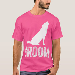 グルームズウルフ結婚バチェラーズgroomsmenチームパーティーT Tシャツ