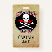 グルームズクパーソナライズされたルー バッジ (正面)