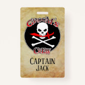 グルームズクパーソナライズされたルー バッジ (裏面)