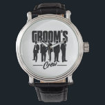 グルームズクルーバチュラーパーティGroomsmen Gift 腕時計<br><div class="desc">グルーマーが新郎のクルーユニークギフト時計でスタイルを見せろ！バチュラーパーティ、スタッグパーティー、ウェディングレセプション、その他にも、このシャツを着れば大勢の人の中でグルメの人が目立つことができる。あなたのgroomsmenは、彼らがあなたの特別な日を成功させるために必要なすべての自信と短剣を持っていることを確認することができる。今日は手に入れろ！</div>