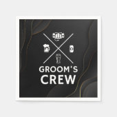 グルームズクルーgroomsmenバチュラーパーティ スタンダードカクテルナプキン (正面)