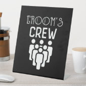 グルームズクルーgroomsmenバチュラーパーティ 台座サイン (インサイチュ)
