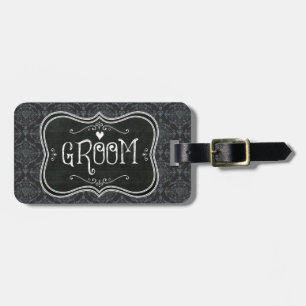 グルームズダマスクBlackboardラゲージタグ ラゲッジタグ