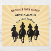 グルームズラストロデオカウボーイサンセットバチュラーパーティ ビールラベル (シングルラベル)