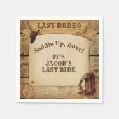グルームズラストロデオカウボーイズサドルアップボーイズ紙 スタンダードカクテルナプキン (正面)