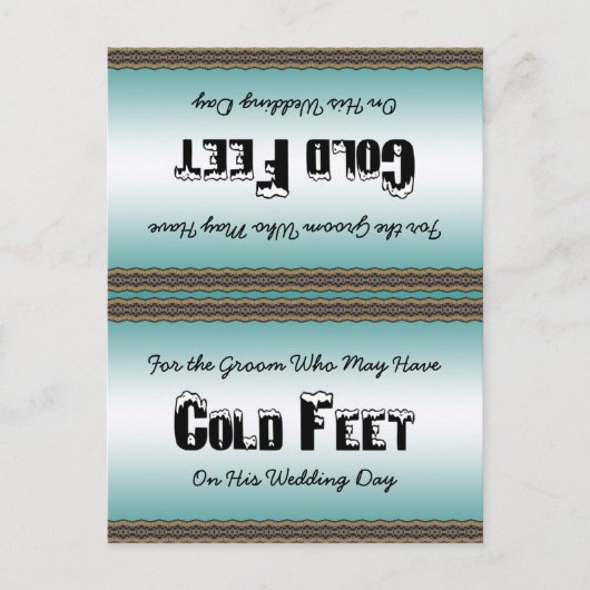 グルームソックス冷たい足はがき ポストカード (正面)