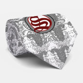 グルームタイヴィンテージライオンラパングレー旋回 ネクタイ (ロール)