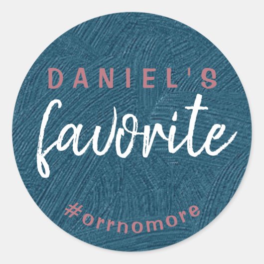 グルームパーソナライズされたのバラお気に入りの金ゴールドブルー ラウンドシール (正面)