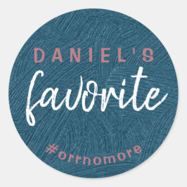 グルームパーソナライズされたのバラお気に入りの金ゴールドブルー ラウンドシール