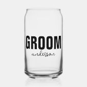 グルームパーソナライズされた名 ガラス缶 (正面)