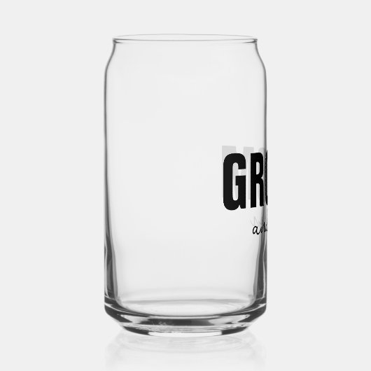 グルームパーソナライズされた名 ガラス缶 (右)