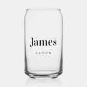 グルームパーソナライズされた結婚ズ ガラス缶 (正面)