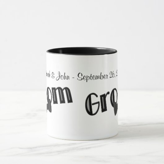 グルームパーソナライズされた結婚ズ マグカップ (中央)