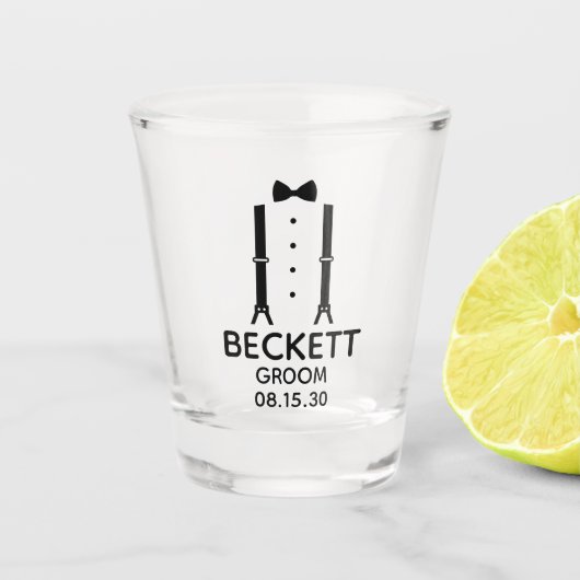 グルームブラックボウタイ ショットグラス (正面)