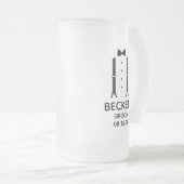 グルームブラックボウタイ フロストグラスビールジョッキ (正面右)