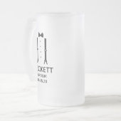 グルームブラックボウタイ フロストグラスビールジョッキ (正面左)