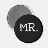 グルームホワイト文字氏 マグネット (正面/裏面)