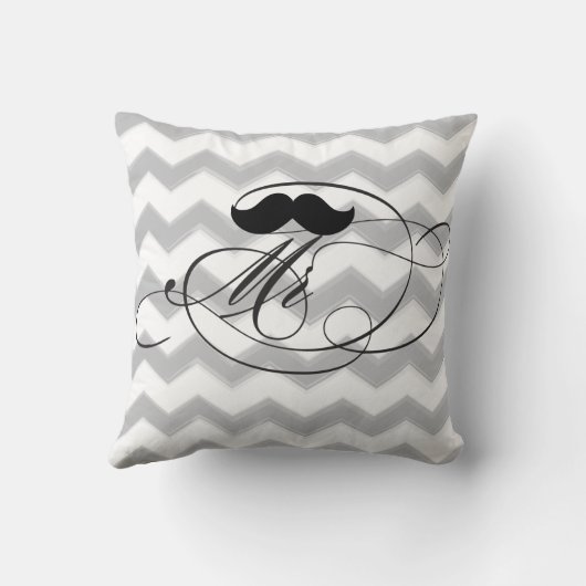 グルームマスタッシュミスターグレージグザグジグザグフローラ クッション (裏面)