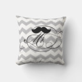 グルームマスタッシュミスターグレージグザグジグザグフローラ クッション (正面)