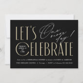 グルームモダンタイポグラフィリハーサルディナー 招待状 (正面)