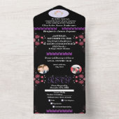 グルーム&ブライド・フォト・カスタマイズ文字結婚ズ オールインワン招待状 (内側)