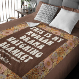 グルーヴなフローラを見るかわいい韓国ドラマ フリースブランケット