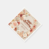 グルーヴはっきりしたビー銅赤面ブルゴーニュ100歳の誕生日 スタンダードカクテルナプキン (角)