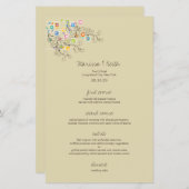 グルーヴィお洒落フラワーガーデンシックなウェディングパーティー (正面/裏面)