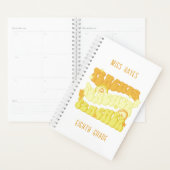 グルーヴィイエローレトロカワイイ先生 プランナー手帳 (ディスプレー)