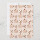 グルーヴィカボプキンデイジーレトロボホファースト誕生日 招待状 (裏面)