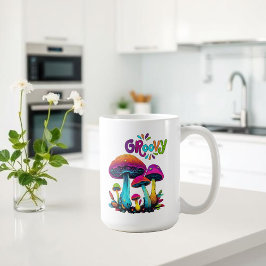 グルーヴィカラフルクサイケデリックキノコ コーヒーマグカップ