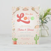 グルーヴィカラフルフィエスタレトロメキシコ婚約 招待状 (スタンド正面)