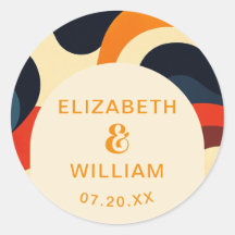 グルーヴィカラフルレトロウェーブボホ結婚式の引き出物