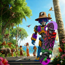 グルーヴィカラフル抽象芸術