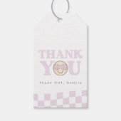 グルーヴィガールハ市松模様にッピー顔 |お気に入り ギフトタグ (正面)