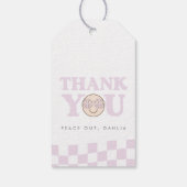 グルーヴィガールハ市松模様にッピー顔 |お気に入り ギフトタグ (裏面)