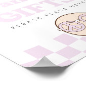 グルーヴィガールハ市松模様にッピー顔 |カード+ギフト ポスター (角)